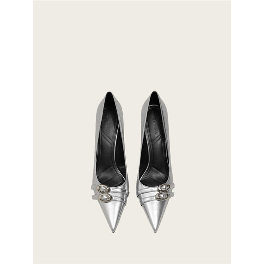 Damen elegante High Heel Pumps mit Schmuckakzent R&B