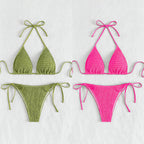 Damen Triangel-Bikini mit raffinierten Rüschendetails und verstellbaren Trägern R&B