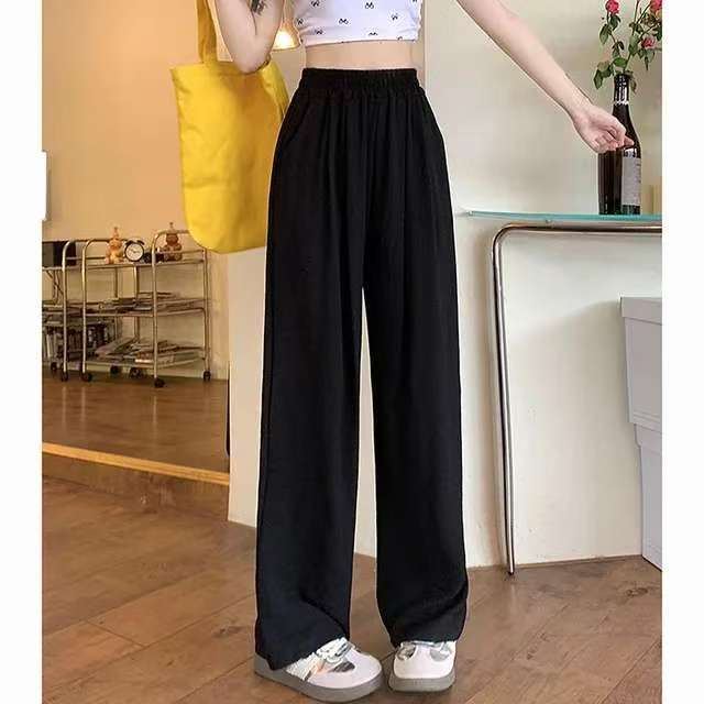 Damen Weite Leinenhose mit elastischem Bund und praktischen Taschen R&B