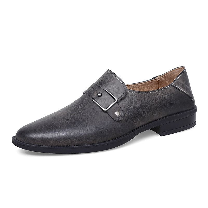 Herren Elegante Leder Slipper mit Schnalle R&B