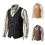 Herren elegante Weste mit feinem Stoff und praktischen Taschen