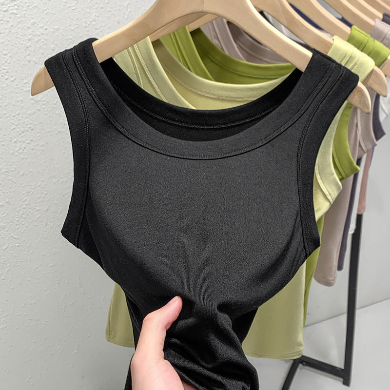 Damen ärmelloses Basic-Top aus hochwertigem Material R&B
