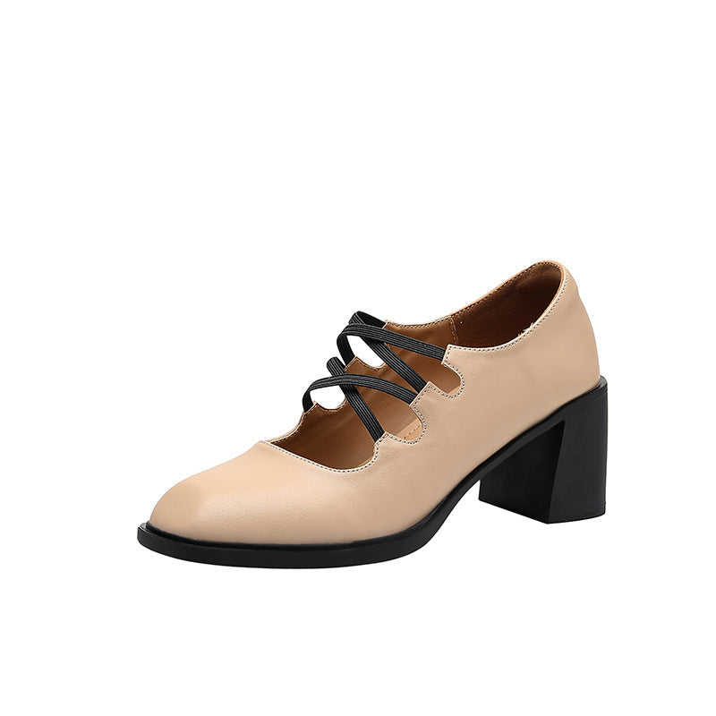 Damen Elegante Mary Jane Pumps mit modischen Riemchen R&B