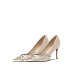 Damen elegante spitze High Heel Pumps mit funkelndem Riemen R&B