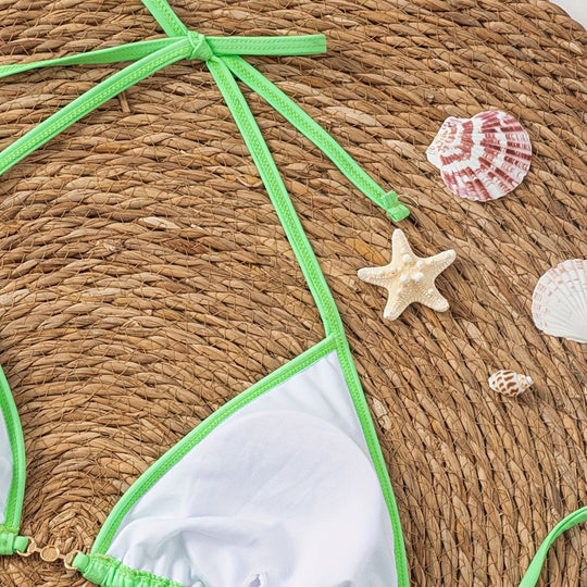 Damen Triangel-Bikini mit eleganten Perlendetails R&B