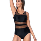 Damen Einteiliger Badeanzug mit trendy Mesh-Elementen R&B