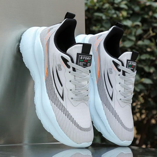 Damen Lauf-Sneaker mit atmungsaktiver Oberflächenstruktur und dämpfender Sohle R&B