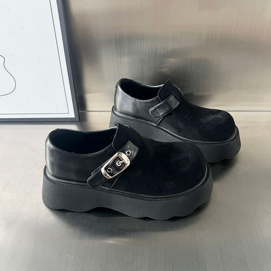 Damen Komfortable Plateau-Clogs mit modischem Schnallenverschluss und rutschfester Sohle R&B