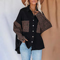 Damen Modische Hemdbluse mit Leopardenmustern und oversized Schnitt R&B