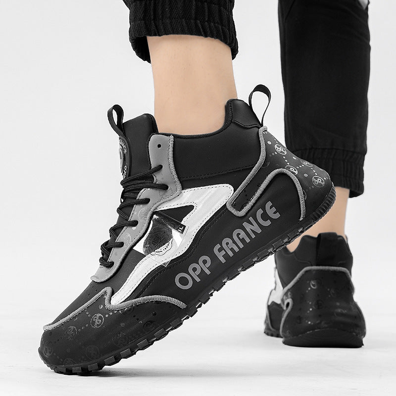 Damen Trendige High-Top Sneakers mit rutschfester Sohle und atmungsaktivem Obermaterial R&B