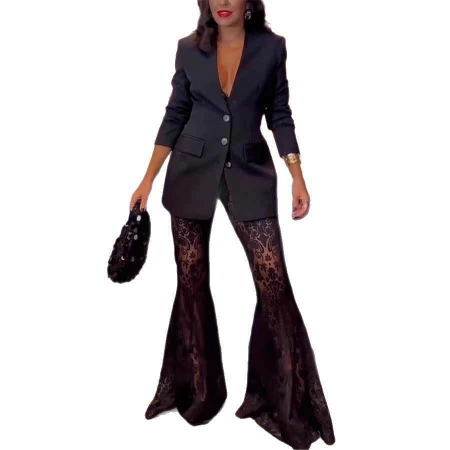 Damen Elegante Blumenmuster-Langhose im Vintage-Stil R&B