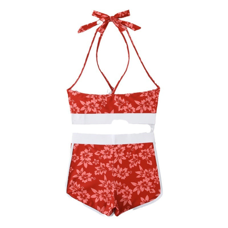 Damen Schwimmanzug mit modischen Blumenmustern R&B