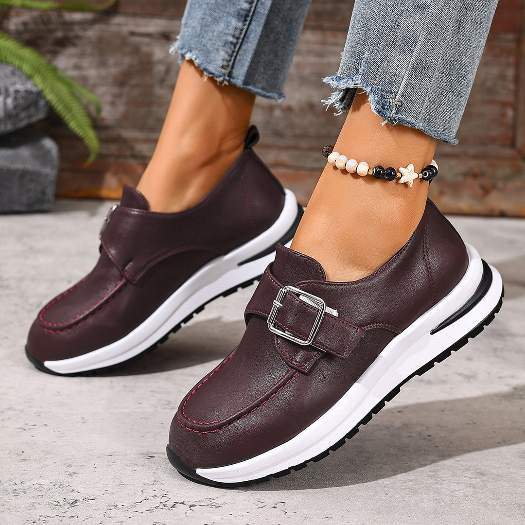 Damen Sportliche Mokassins mit modischem Schnallen-Detail R&B