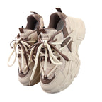 Damen Chunky Sneakers mit atmungsaktiver Mesh-Oberfläche und robustem Profil