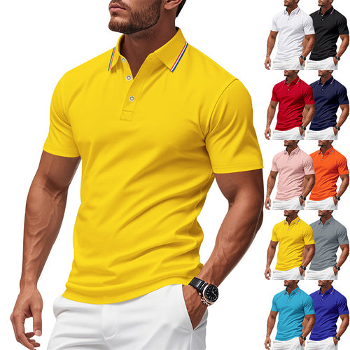 Herren Poloshirt mit modernem Kragen und feuchtigkeitsregulierender Technologie R&B