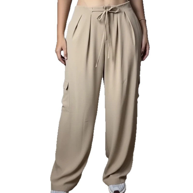 Damen weite Cargo-Hose mit elastischem Bund und praktischen Taschen R&B