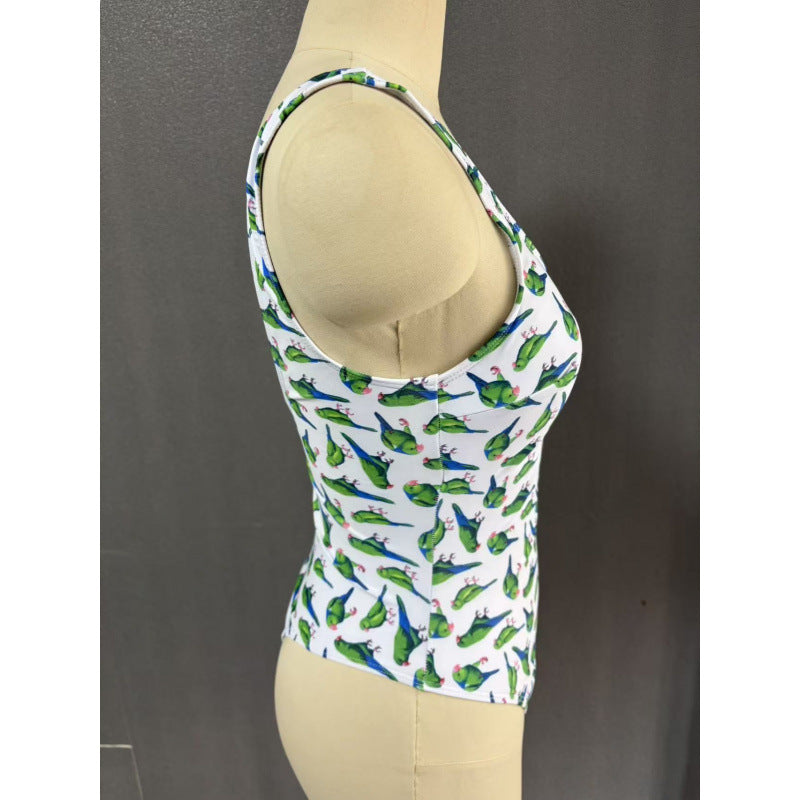 Damen Einteiler Badeanzug mit floralem Design und rutschfestem Schnitt R&B