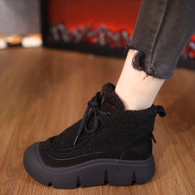 Damen Winterliche Sneakers mit kuscheligem Innenfutter und robuster Laufsohle R&B