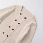 Damen elegante Kurzjacke mit doppelt knöpfbarem Verschluss und Taschen R&B