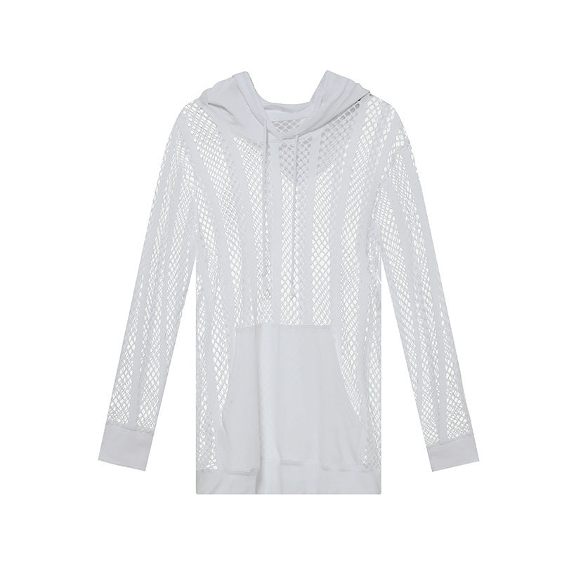 Damen Sportlicher Kapuzenpullover mit Luftmesh von R&B