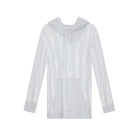 Damen Sportlicher Kapuzenpullover mit Luftmesh von R&B