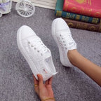 Damen Sportliche Sneaker mit luftdurchlässigem Spitze-Design R&B