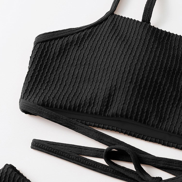 Damen Sportlicher Badeanzug mit Knotendetail R&B