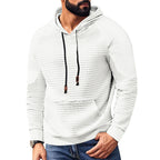 Herren Kapuzenpullover mit strukturierter Oberfläche und praktischen Taschen R&B