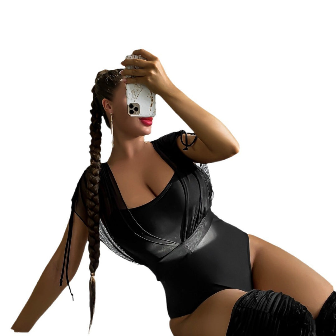 Damen Badeanzug mit elegantem Transparentshirt R&B