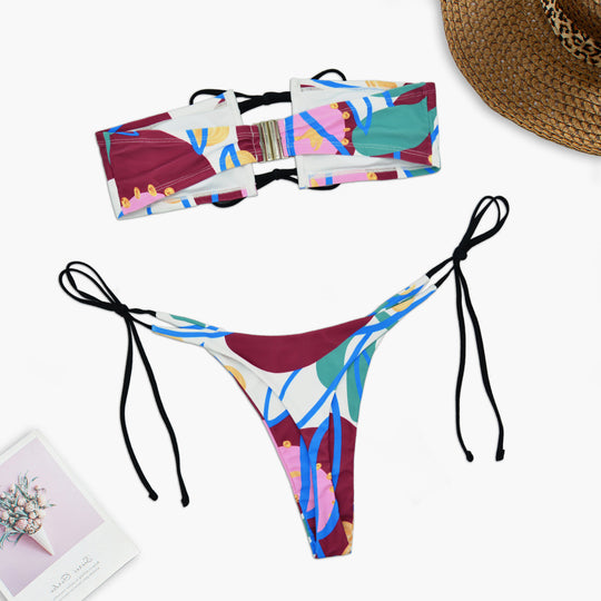 Damen Bandeau-Bikini mit stilvollem Bindesystem R&B