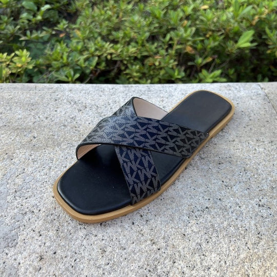Damen lässige Riemchen-Sandalen mit modischem Dekor R&B