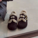 Damen Clogs mit kuscheligem Innenfutter und modischem Schnallenverschluss R&B