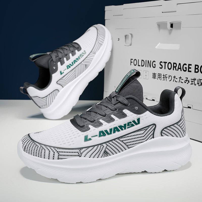 Damen Sportliche Lauf-Sneaker mit atmungsaktiver Mesh-Oberfläche und gepolsterter Sohle R&B