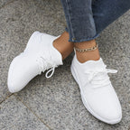 Damen Leichte Sneakers mit atmungsaktivem Obermaterial und elastischer Schnürung R&B