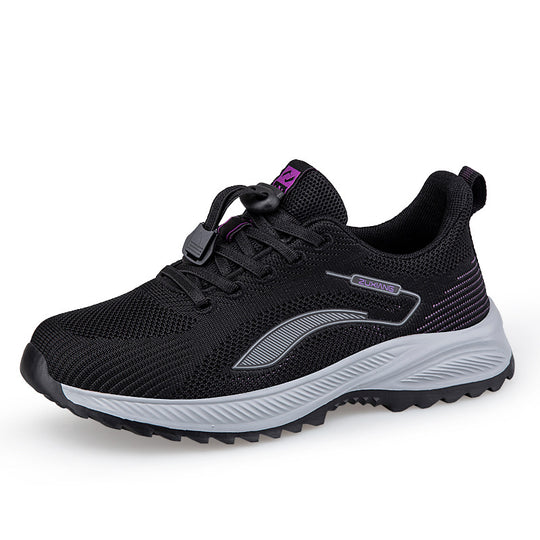 Damen Komfortable und atmungsaktive Laufschuhe mit elastischem Schnellschnürsystem R&B