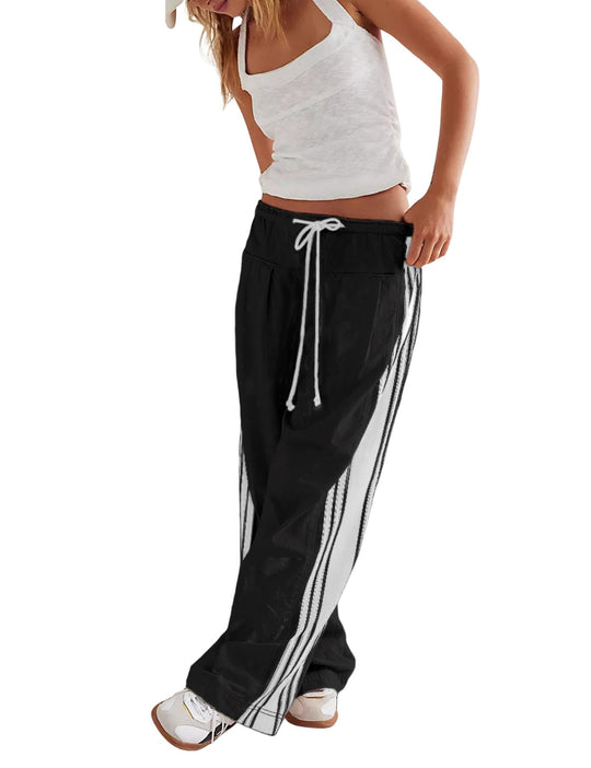 Damen Lässige Sporthose mit seitlichen Streifen R&B