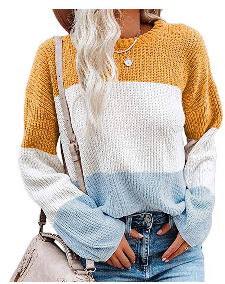 Damen lässiger Strickpullover R&B