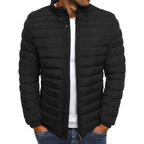 Herren leichte Steppjacke mit hohem Kragen und praktischen Taschen