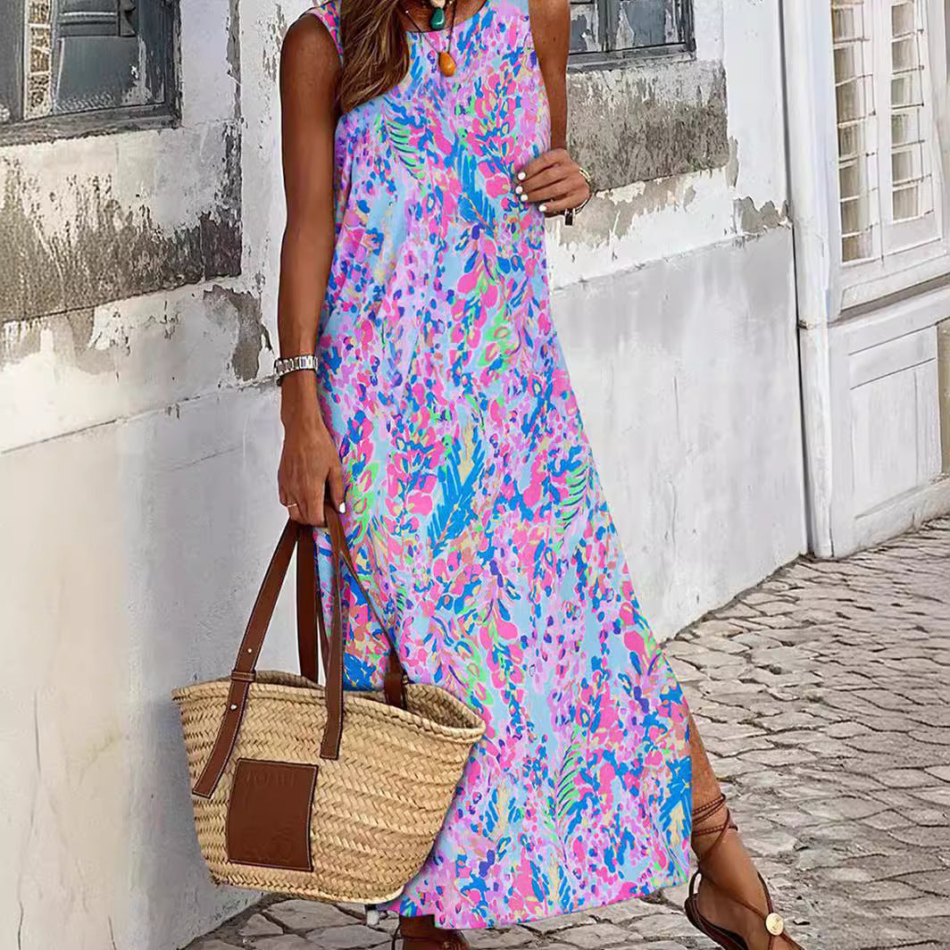 Damen Maxikleid mit floralem Muster und lässigem Schnitt R&B