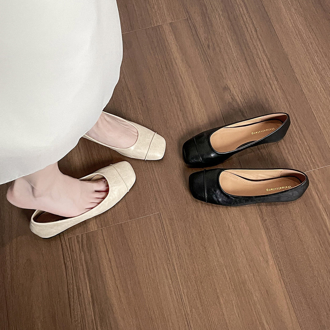 Damen Ballerinas mit elegantem Faltendesign und bequemer Innensohle R&B