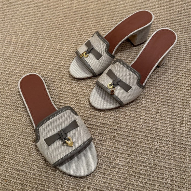 Damen Elegante und komfortable Sling-Pantoletten mit dekorativem Kettendetail R&B