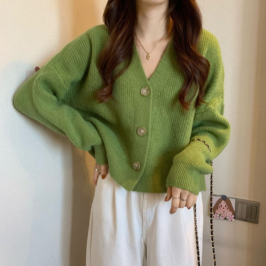 Damen Komfortabler Strickcardigan mit Knopfdetails und feiner Struktur R&B