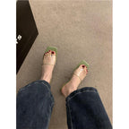 Damen elegante transparent Slipper R&B