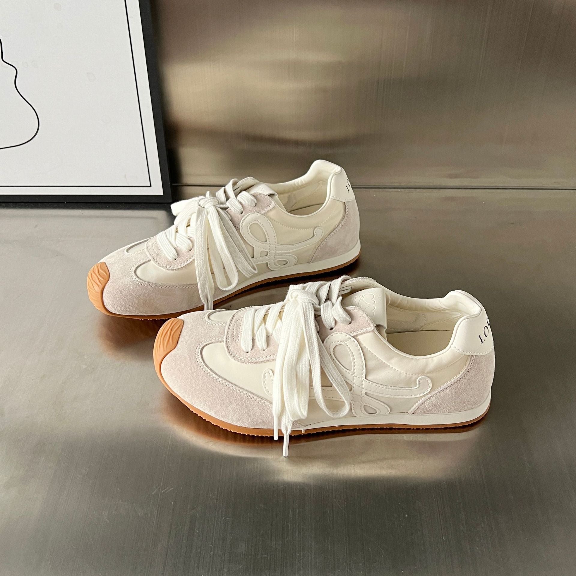 Damen Sportliche Sneakers mit hochwertigem Wildleder und atmungsaktivem Obermaterial R&B