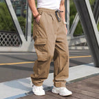 Herren moderne Cargohose mit elastischem Bund und multifunktionalen Taschen R&B