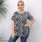 Damen lässiges T-Shirt mit modernem Batikdesign R&B