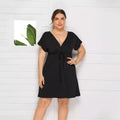 Damen Freizeitkleid mit modischem Wickeldetail R&B