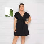 Damen Freizeitkleid mit modischem Wickeldetail R&B