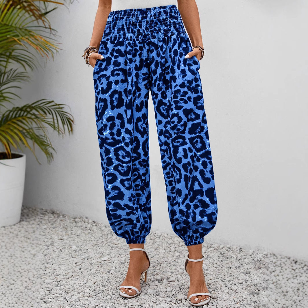 Damen weite Leopardenmuster-Hosen R&B