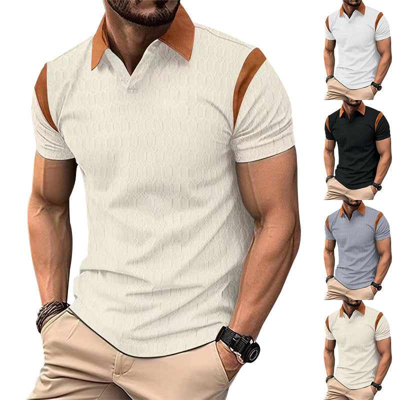Herren Kurzarm Poloshirt mit strukturiertem Kragen und sportlichem Design R&B